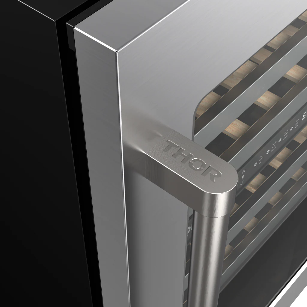 Thor Kitchen 24 Inch Undercounter Dual Zone Wine Cooler, 46 Bottle Capacity Thor Kitchen - Stainless Steel (TWC24UD)