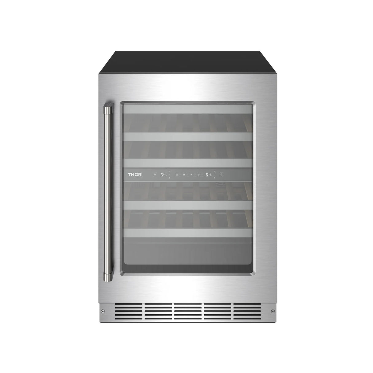 Thor Kitchen 24 Inch Undercounter Dual Zone Wine Cooler, 46 Bottle Capacity Thor Kitchen - Stainless Steel (TWC24UD)