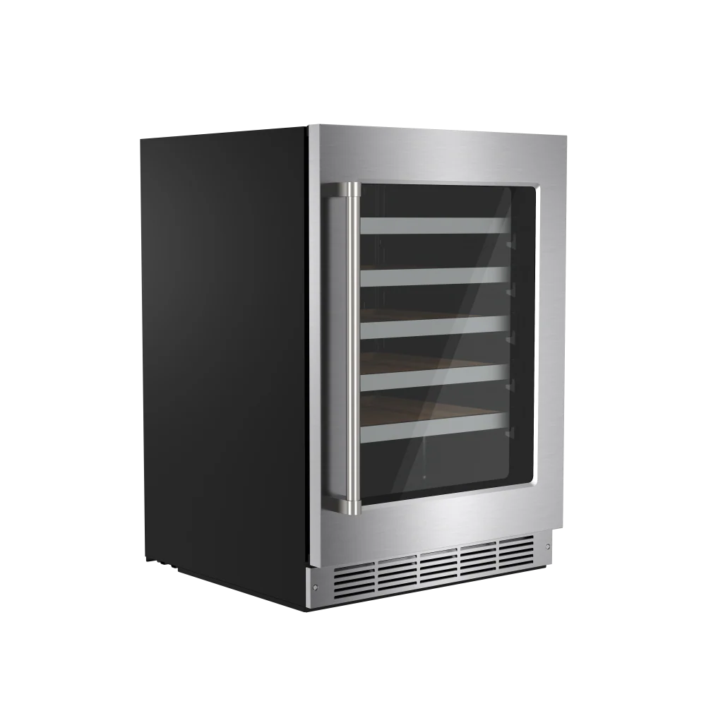 THOR KITCHEN 24-inch Single Zone Wine Cooler, 46 Wine Bottle Capacity - Stainless Steel (TWC24US)