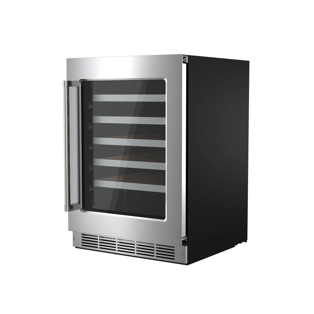 THOR KITCHEN 24-inch Single Zone Wine Cooler, 46 Wine Bottle Capacity - Stainless Steel (TWC24US)