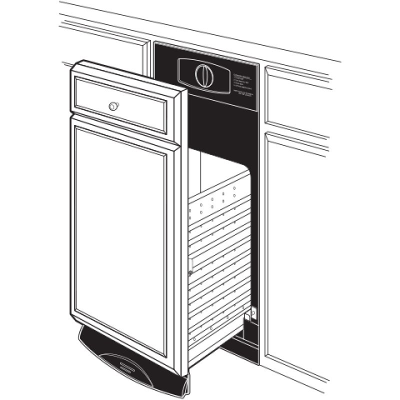 GE Universal 15" Panel-Ready Built-In Compactor - Custom Panels Required (UCG1510NII)