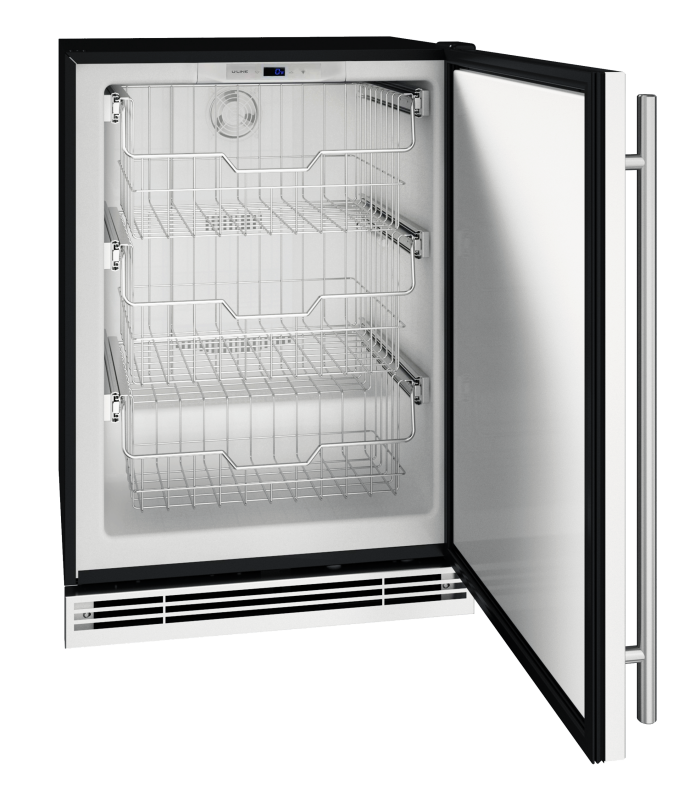U-Line 24" Convertible Freezer in Stainless Solid - Stainless Solid (UHFZ124SS01B)