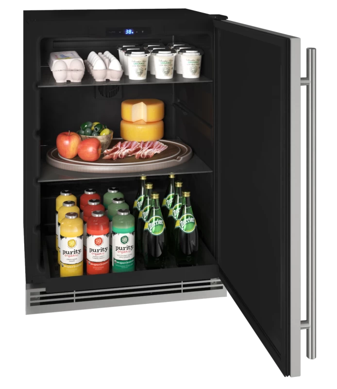 U-Line 24" Refrigerator in Stainless Solid - Stainless Solid (UHRE124SS01A)