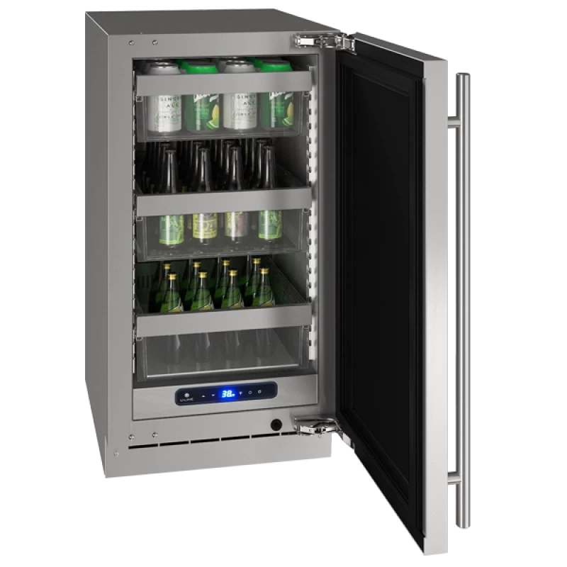 U-Line 18" Refrigerator in Stainless Frame - Other (UHRE518SG01A)