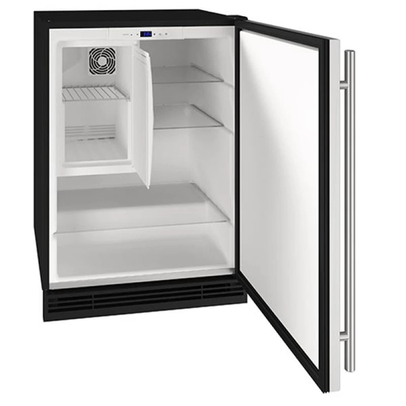 U-Line 24" Refrigerator/Freezer in Black Solid - Other (UHRF124BS01A)