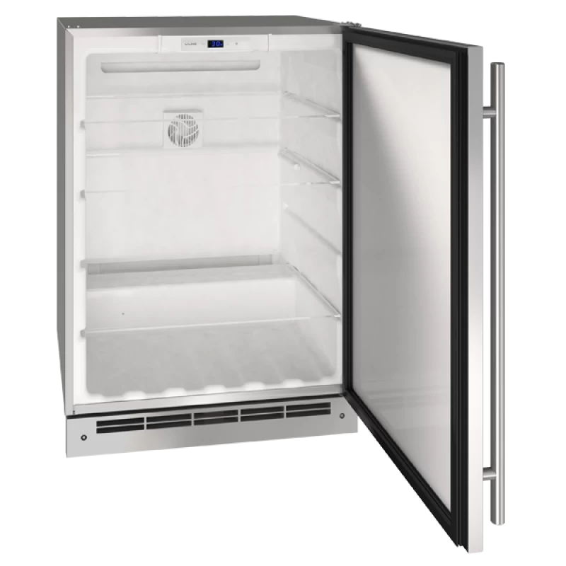 U-Line 24" Refrigerator in Stainless Solid - Stainless Steel (UORE124SS31A)