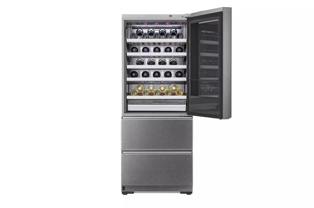 LG Signature 15 Cu. Ft. Smart Wi-fi Enabled Instaview® Wine Cellar Refrigerator - Textured Steel (URETC1408N)