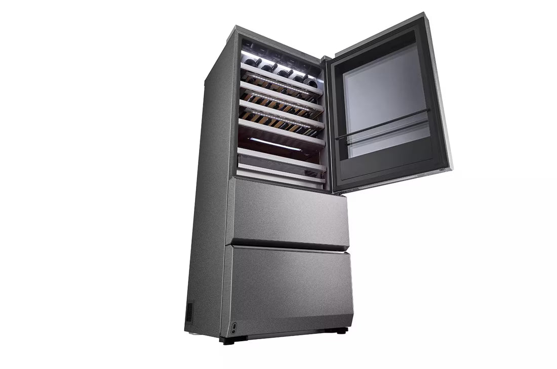 LG Signature 15 Cu. Ft. Smart Wi-fi Enabled Instaview® Wine Cellar Refrigerator - Textured Steel (URETC1408N)