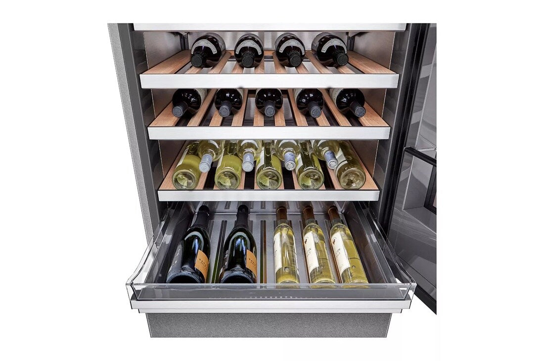 LG Signature 15 Cu. Ft. Smart Wi-fi Enabled Instaview® Wine Cellar Refrigerator - Textured Steel (URETC1408N)