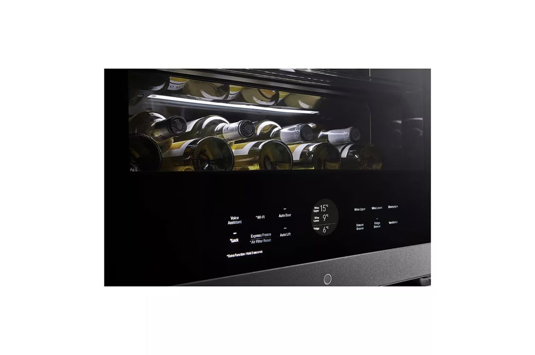 LG Signature 15 Cu. Ft. Smart Wi-fi Enabled Instaview® Wine Cellar Refrigerator - Textured Steel (URETC1408N)