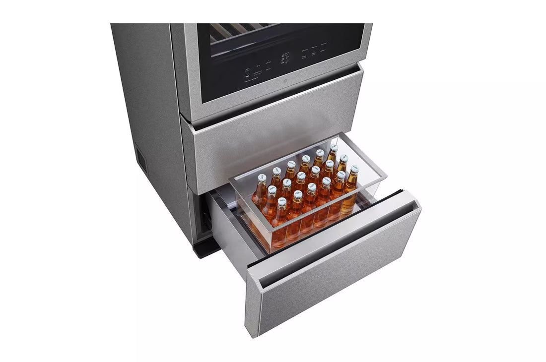 LG Signature 15 Cu. Ft. Smart Wi-fi Enabled Instaview® Wine Cellar Refrigerator - Textured Steel (URETC1408N)