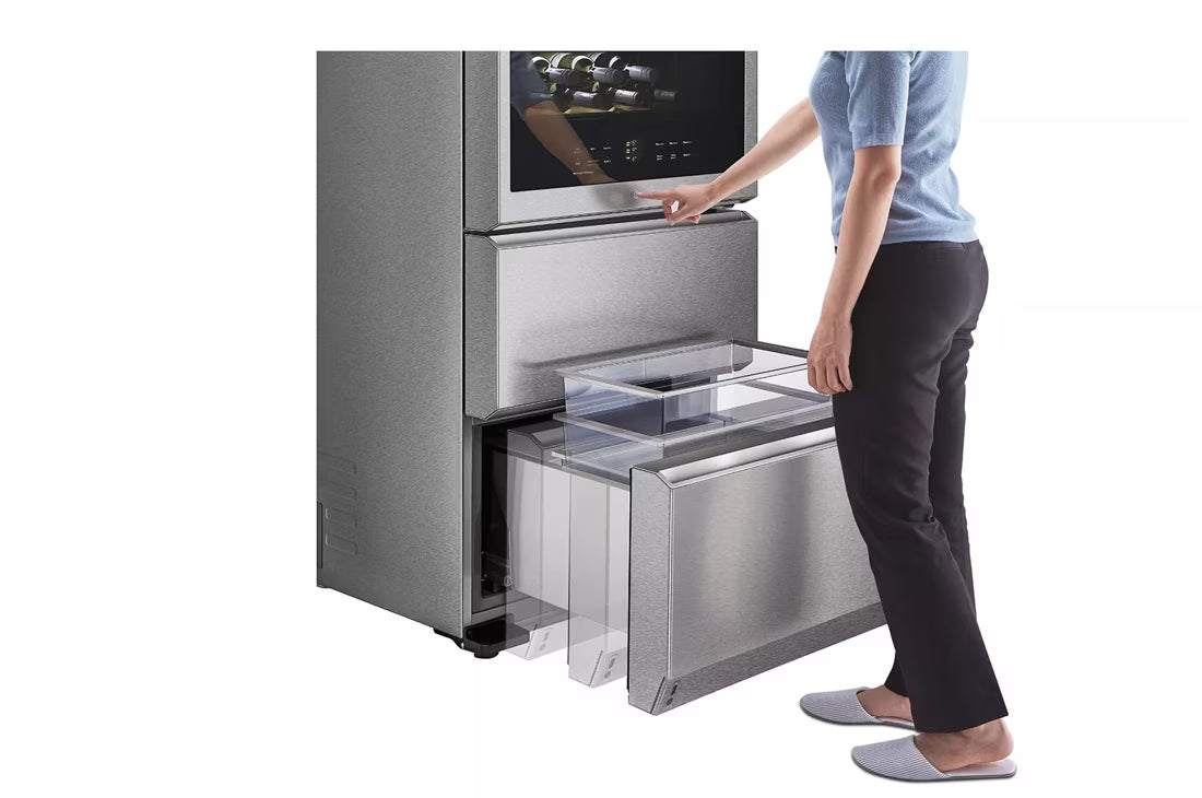 LG Signature 15 Cu. Ft. Smart Wi-fi Enabled Instaview® Wine Cellar Refrigerator - Textured Steel (URETC1408N)