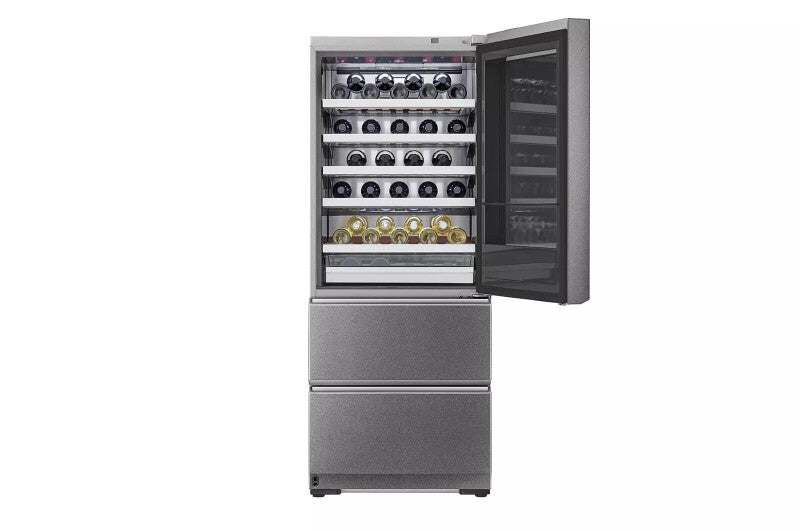 LG Signature LG SIGNATURE 15 cu. ft. Smart wi-fi Enabled InstaView® Wine Cellar Refrigerator - Ref Signature Textured Steel (URETC1408N)