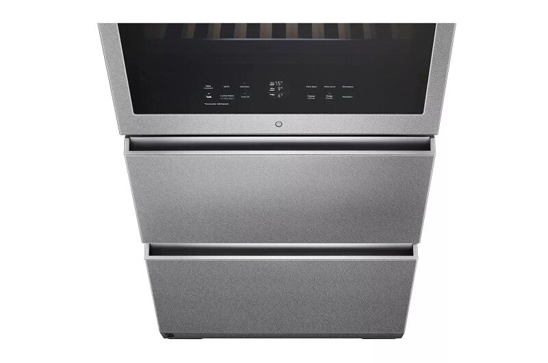 LG Signature LG SIGNATURE 15 cu. ft. Smart wi-fi Enabled InstaView® Wine Cellar Refrigerator - Ref Signature Textured Steel (URETC1408N)
