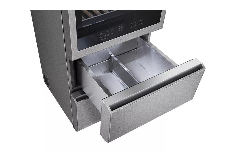 LG Signature LG SIGNATURE 15 cu. ft. Smart wi-fi Enabled InstaView® Wine Cellar Refrigerator - Ref Signature Textured Steel (URETC1408N)