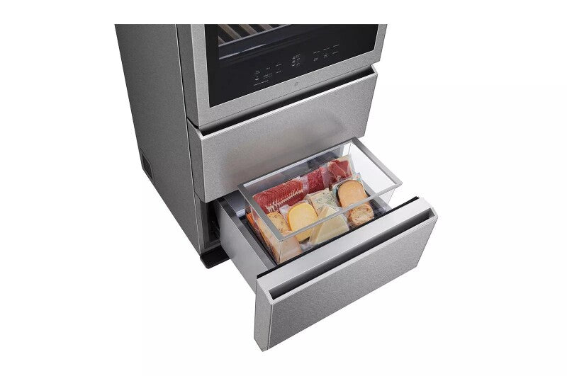LG Signature LG SIGNATURE 15 cu. ft. Smart wi-fi Enabled InstaView® Wine Cellar Refrigerator - Ref Signature Textured Steel (URETC1408N)