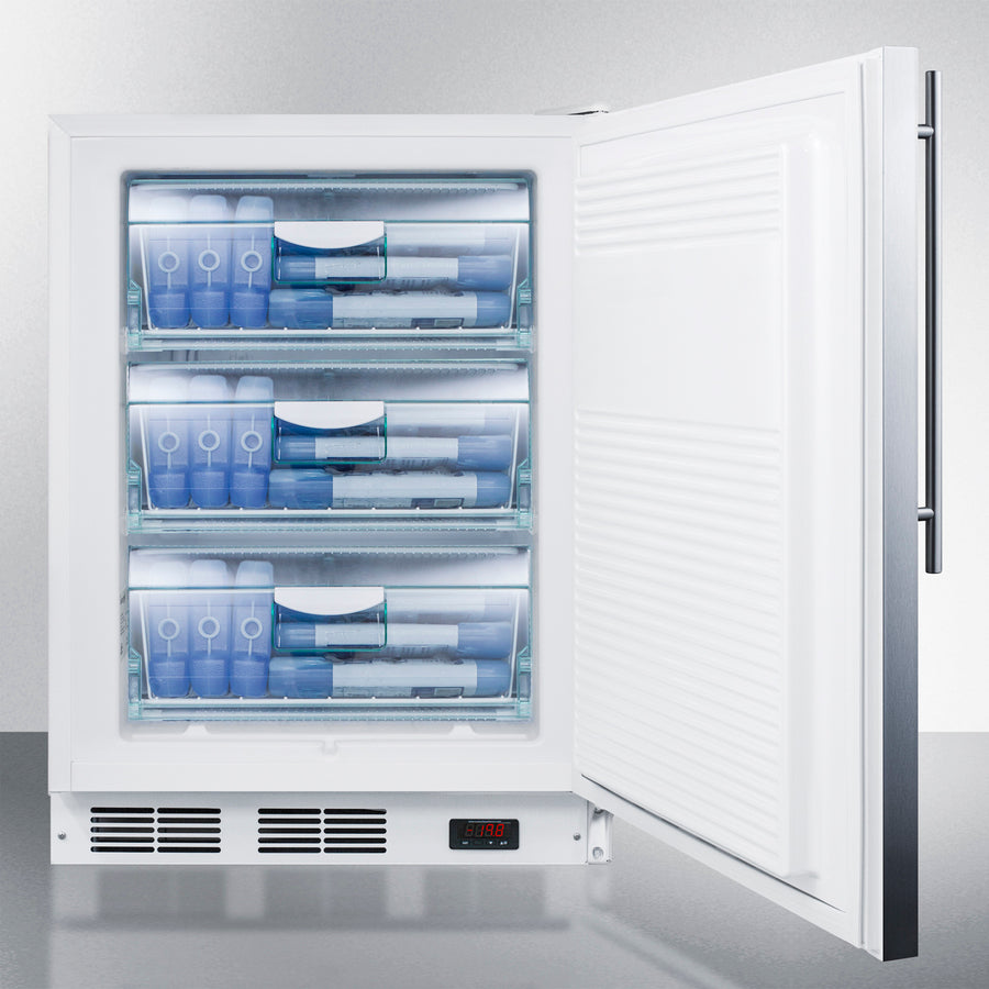 SUMMIT 24" Wide Built-In All-Freezer, ADA Compliant - Stainless Steel (VT65MLBISSHVADA)