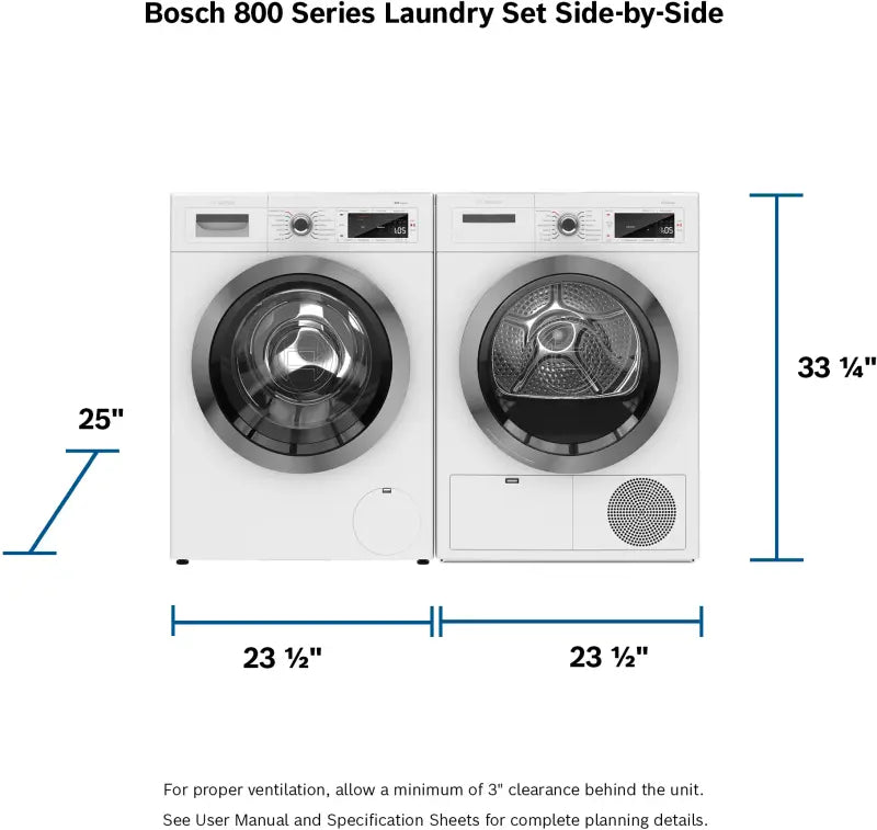 Bosch Bosch 800 Series Compact Washer 24" 1400 rpm - White (WAW285H2UC)