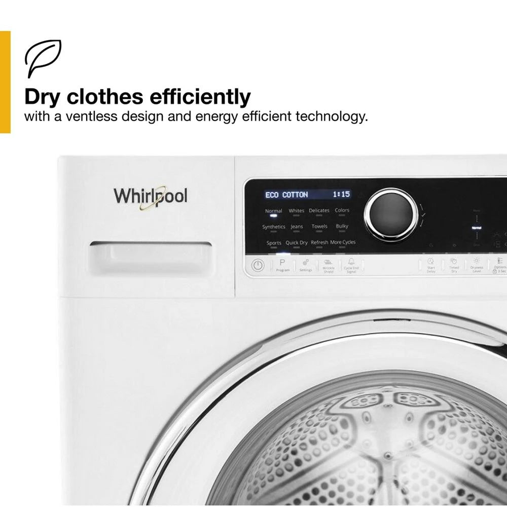 WHIRLPOOL 4.3 Cu. Ft. 24" Small Space Ventless Dryer - White (WCD5090JW)
