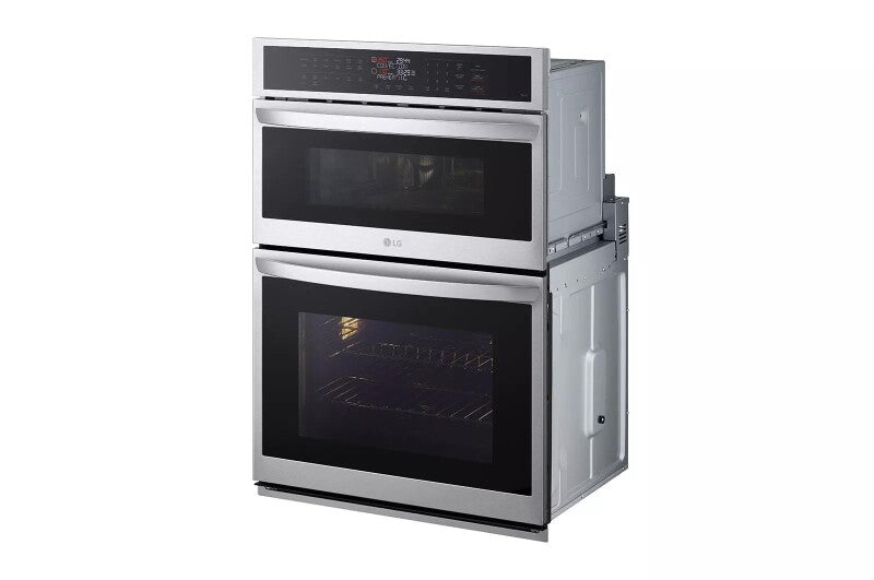 LG 1.7/4.7 Cu. Ft. Smart Combination Wall Oven With Convection And Air Fry - Print Proof Stainless Steel (WCEP6423F)
