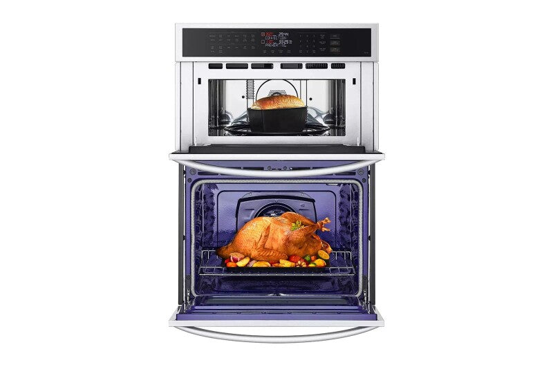 LG 1.7/4.7 Cu. Ft. Smart Combination Wall Oven With Convection And Air Fry - Print Proof Stainless Steel (WCEP6423F)