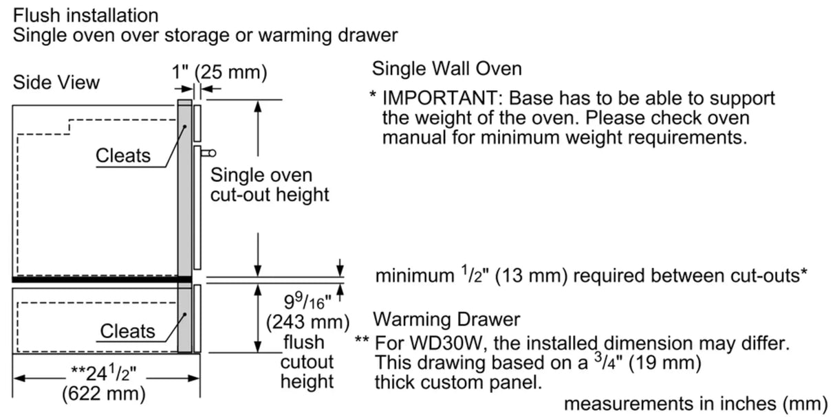 THERMADOR Warming Drawer 30'' - Panel Ready (WD30W)