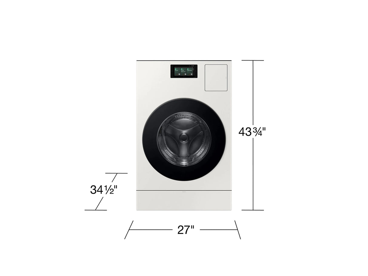 Samsung AI Home 7" LCD Display | AI OptiWash™ and Dry | 5.3 cu.ft. - Ivory (WD53DBA900HYA1)