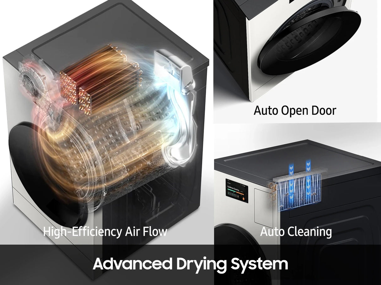 Samsung AI Home 7" LCD Display | AI OptiWash™ and Dry | 5.3 cu.ft. - Ivory (WD53DBA900HYA1)