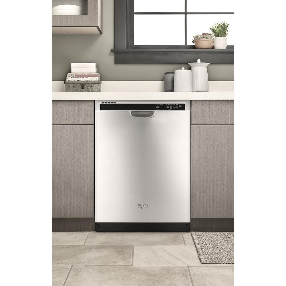 Whirlpool ENERGY STAR® certified dishwasher with 1-Hour Wash cycle - Monochromatic Stainless Steel (WDF520PADM)