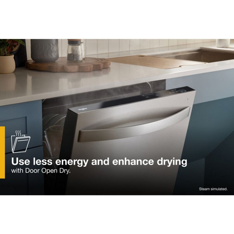 Whirlpool 44 dBA ADA Compliant Dishwasher Flush with Cabinets with 3rd Rack - Fingerprint Resistant Stainless Steel (WDT550SAPZ)