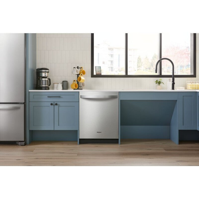 Whirlpool 44 dBA ADA Compliant Dishwasher Flush with Cabinets with 3rd Rack - Fingerprint Resistant Stainless Steel (WDT550SAPZ)