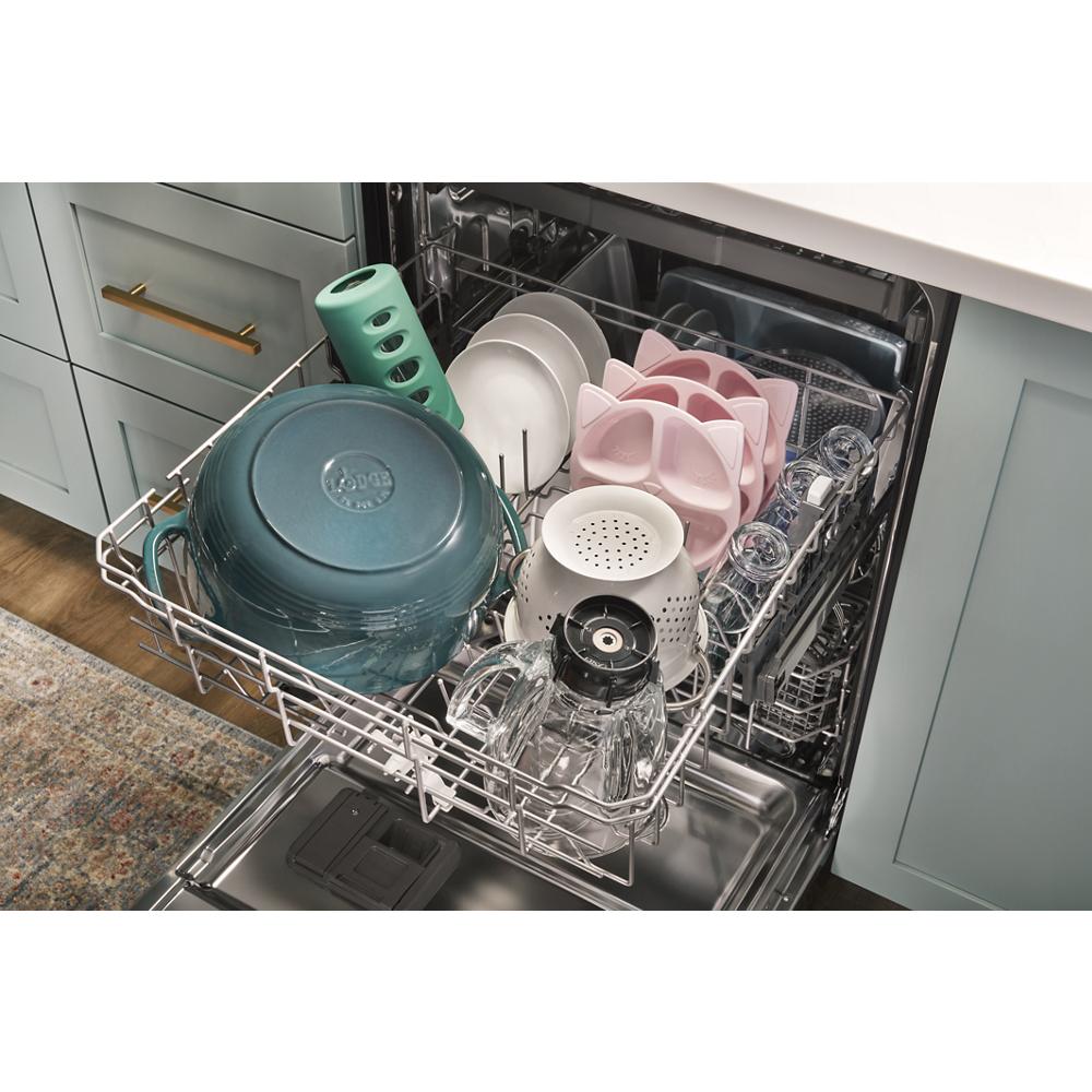 Whirlpool 24” Stainless Steel Dishwasher with AI Intelligent Wash - 47 dBA - Print Resist Black Stainless (WDT750SAKV)