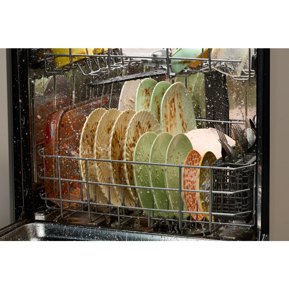 Whirlpool 24” Stainless Steel Dishwasher with AI Intelligent Wash - 47 dBA - Print Resist Black Stainless (WDT750SAKV)