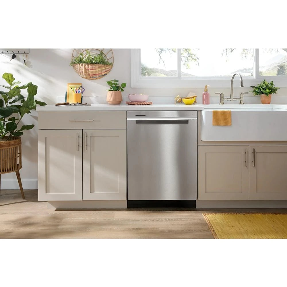 WHIRLPOOL 24” Stainless Steel Dishwasher with AI Intelligent Wash - 47 dBA - Fingerprint Resistant Stainless Steel (WDT750SAKZ)