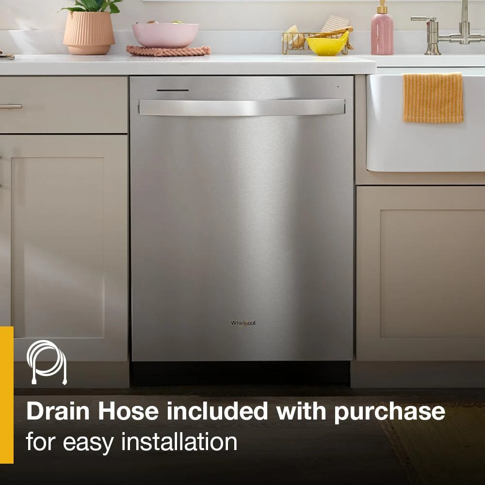WHIRLPOOL 24” Stainless Steel Dishwasher with AI Intelligent Wash - 47 dBA - Fingerprint Resistant Stainless Steel (WDT750SAKZ)