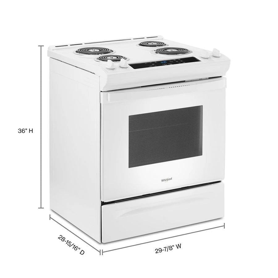 Whirlpool 4.8 Cu. Ft. Electric Range with Frozen Bake™ Technology - White (WEC310S0LW)