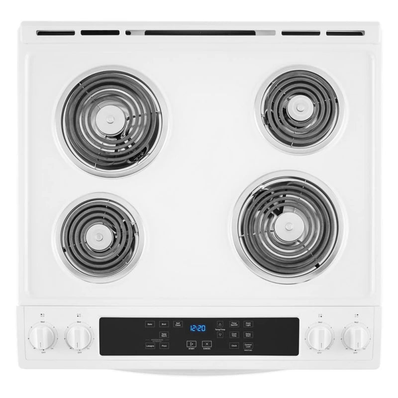 Whirlpool 4.8 Cu. Ft. Whirlpool® Electric Range with Frozen Bake™ Technology - White (WEC310S0LW)