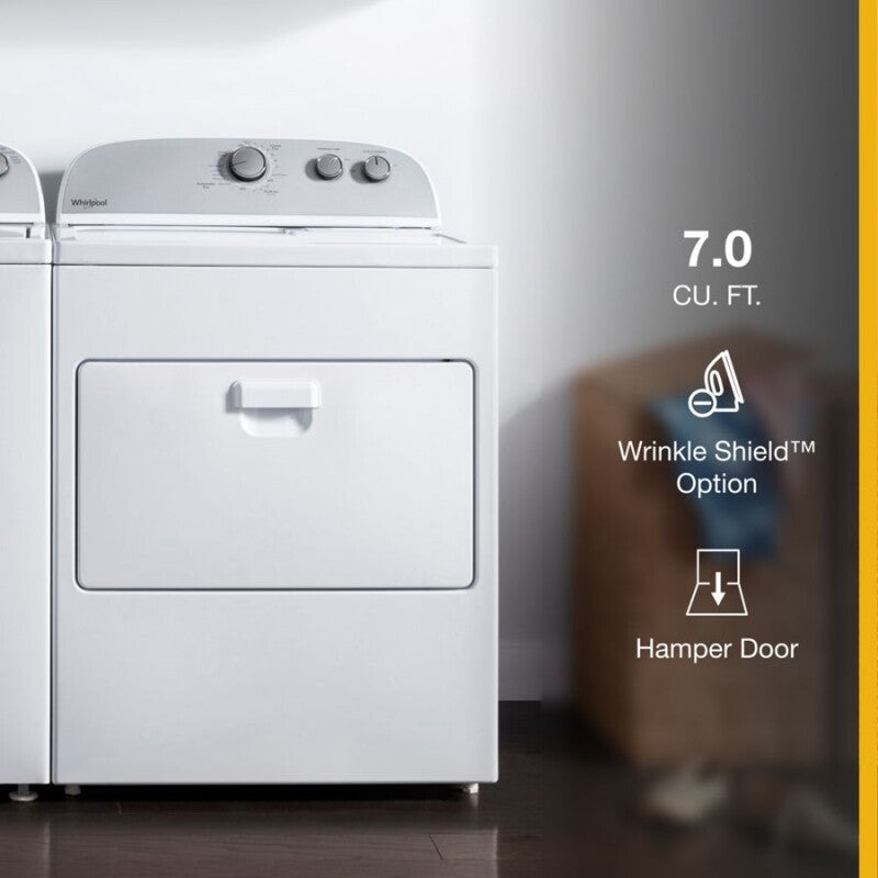 Whirlpool 7.0 cu. Ft. Front Load Electric Dryer with AutoDry Drying System - White (WED4950HW)