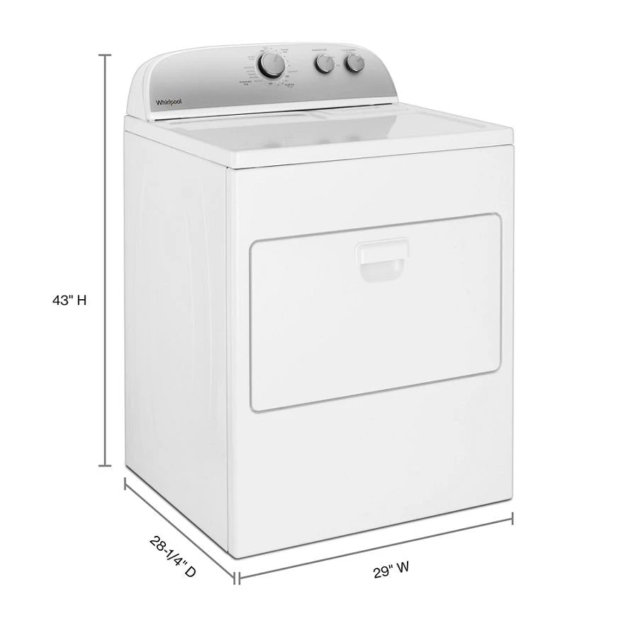WHIRLPOOL 7.0 cu. ft. Top Load Electric Dryer with AutoDry™ Drying System - White (WED4950HW)