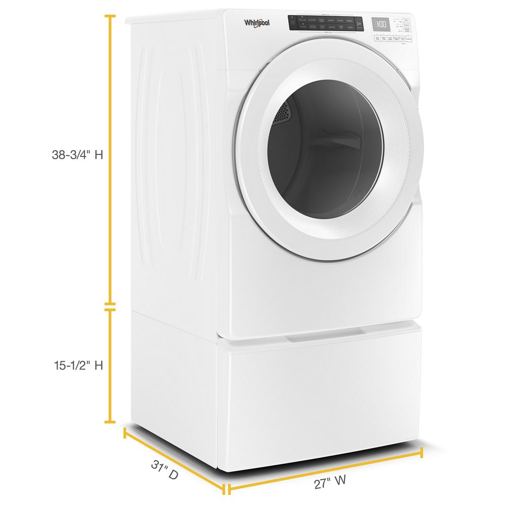 Whirlpool 7.4 cu. ft. Front Load Electric Dryer with Intuitive Touch Controls - White (WED5620HW)