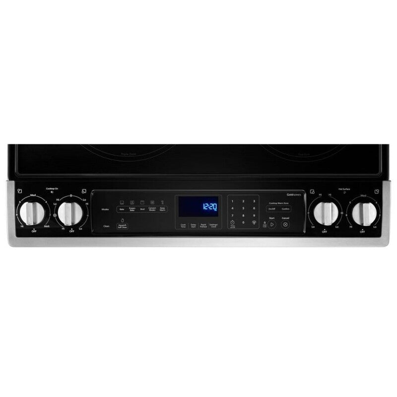 Whirlpool 6.4 Cu. Ft. Slide-In Electric Range with True Convection - Black-on-Stainless (WEE745H0FS)