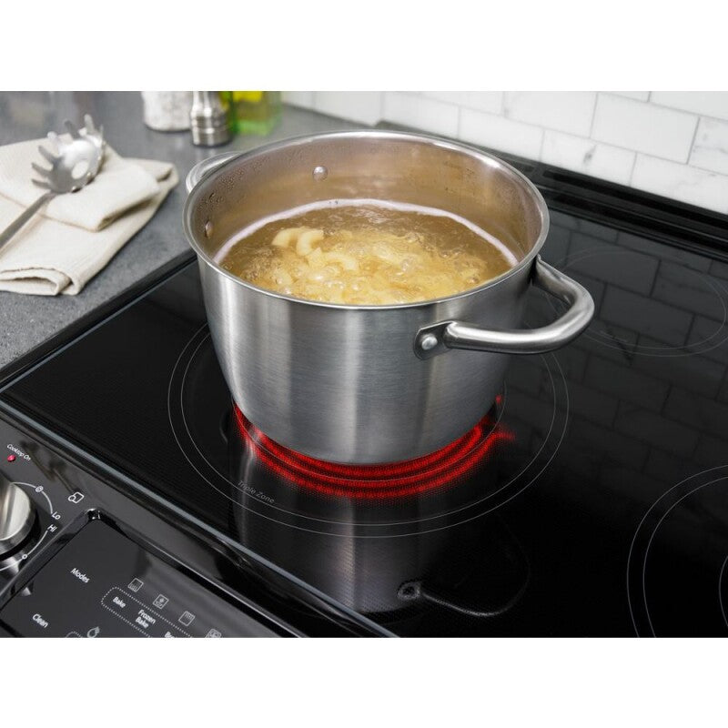 Whirlpool 6.4 Cu. Ft. Slide-In Electric Range with True Convection - Black-on-Stainless (WEE745H0FS)