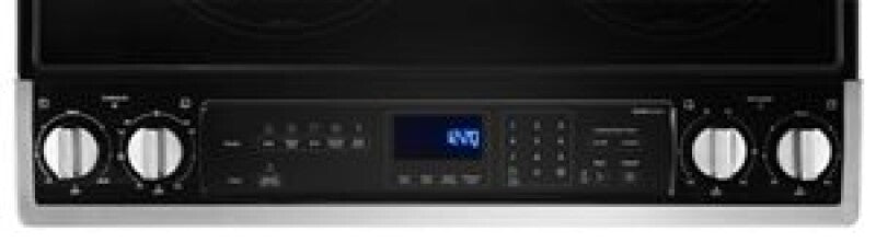 Whirlpool 6.4 Cu. Ft. Slide-In Electric Range with True Convection - Black-on-Stainless (WEE745H0FS)