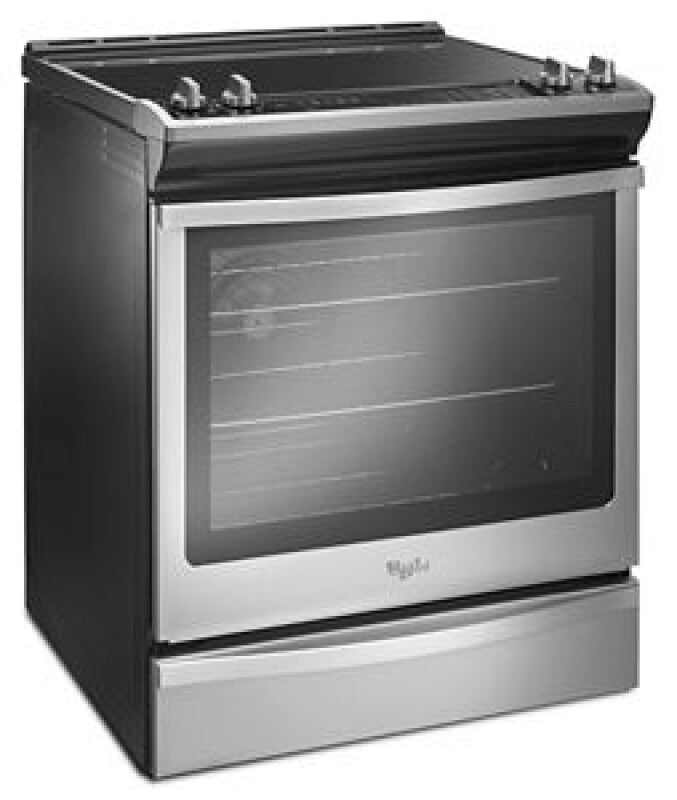 Whirlpool 6.4 Cu. Ft. Slide-In Electric Range with True Convection - Black-on-Stainless (WEE745H0FS)