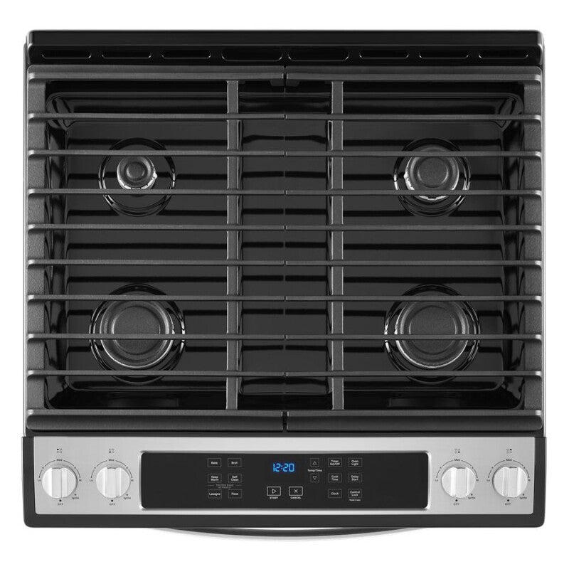 Whirlpool 5.0 Cu. Ft. Whirlpool® Gas Range with Frozen Bake™ Technology - Stainless Steel (WEG515S0LS)