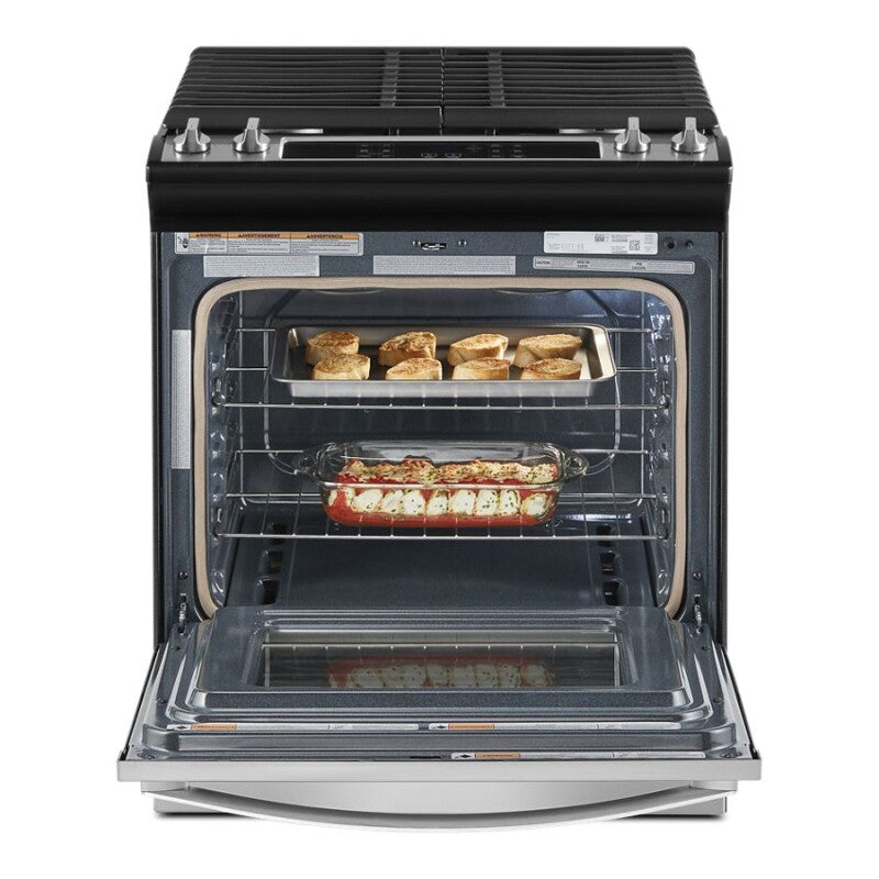 Whirlpool 5.0 Cu. Ft. Whirlpool® Gas Range with Frozen Bake™ Technology - Stainless Steel (WEG515S0LS)