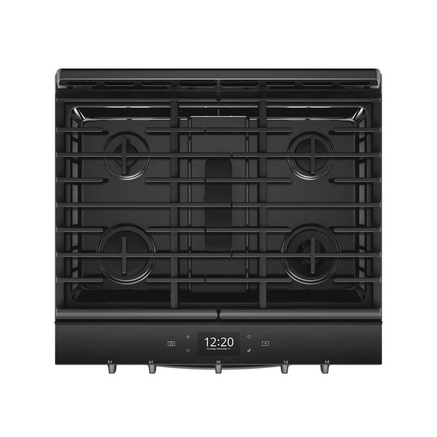 Whirlpool 5.8 Cu. Ft. Smart Slide-in Gas Range With Air Fry, When Connected - Black Stainless (WEG750H0HV)