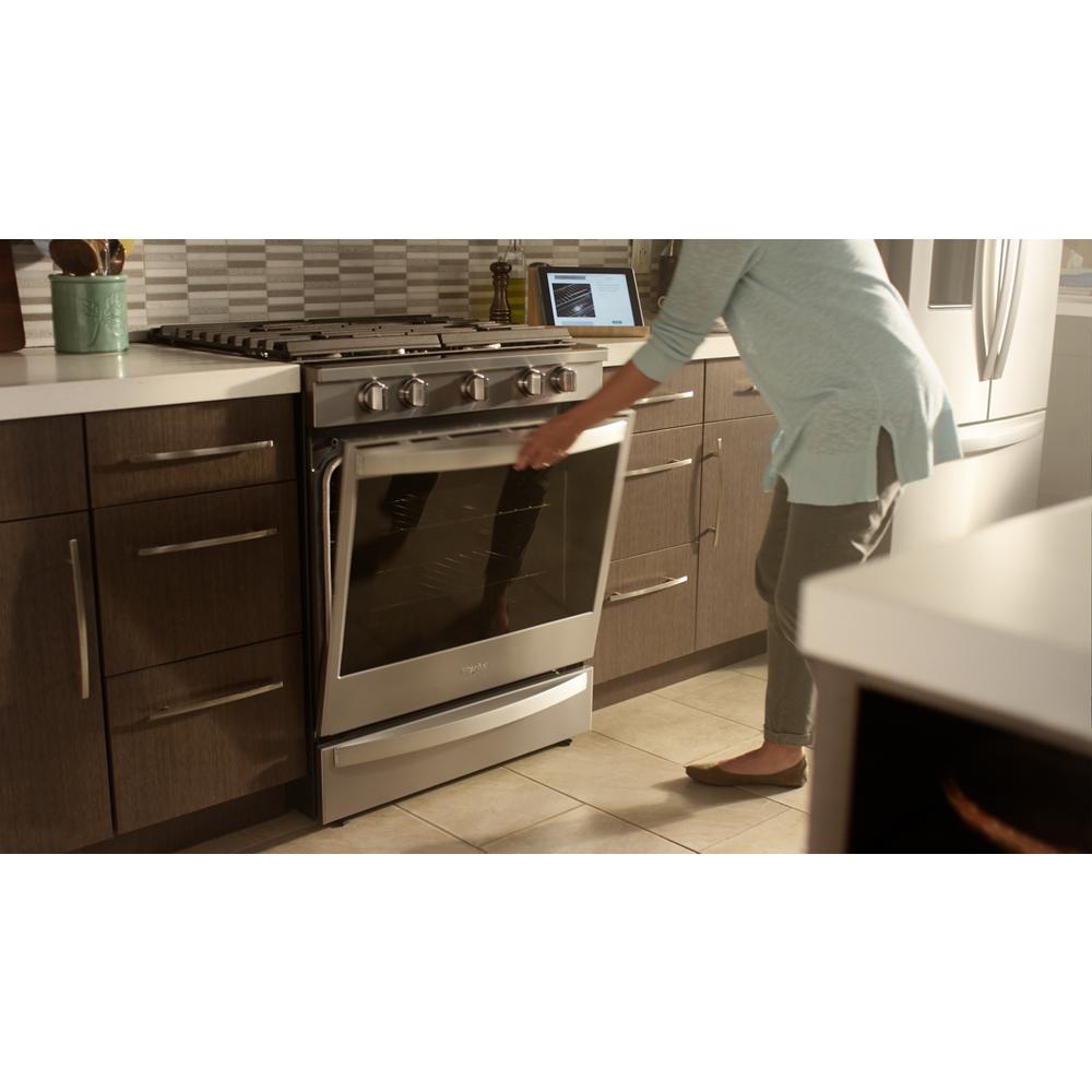 Whirlpool 5.8 cu. ft. Smart Slide-in Gas Range with Air Fry, when Connected - Fingerprint Resistant Stainless Steel (WEG750H0HZ)