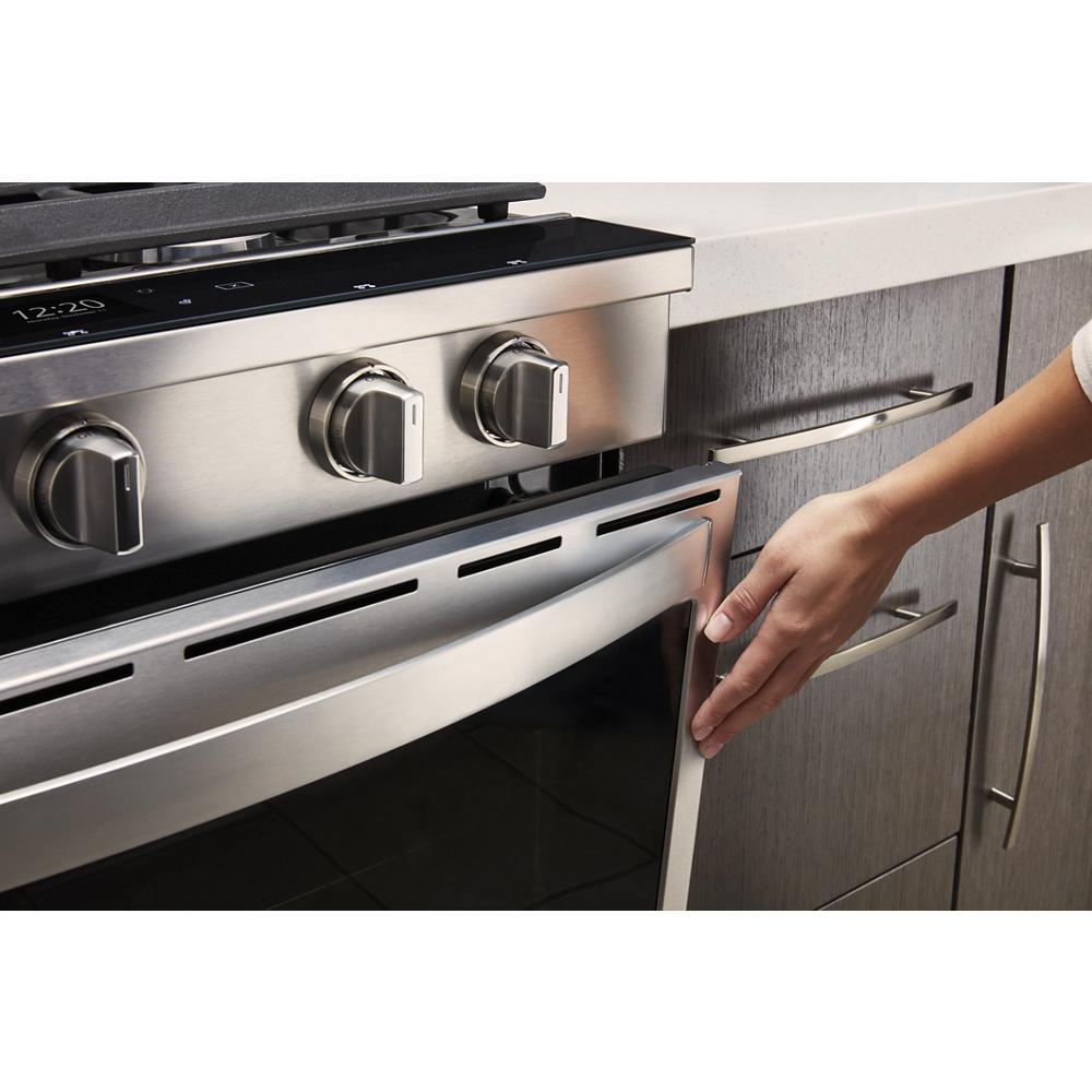 Whirlpool 5.8 cu. ft. Smart Slide-in Gas Range with Air Fry, when Connected - Fingerprint Resistant Stainless Steel (WEG750H0HZ)