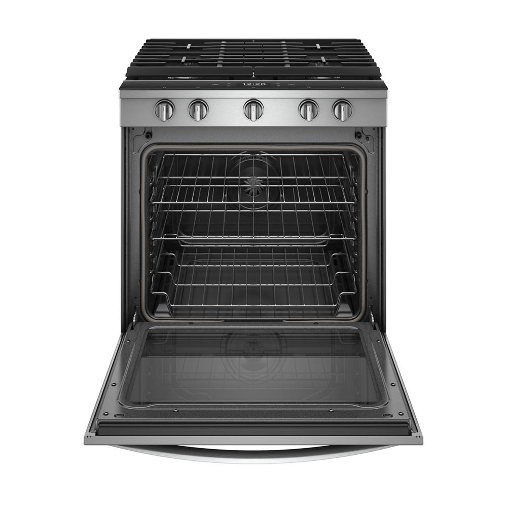 Whirlpool 5.8 cu. ft. Smart Slide-in Gas Range with Air Fry, when Connected - Fingerprint Resistant Stainless Steel (WEG750H0HZ)